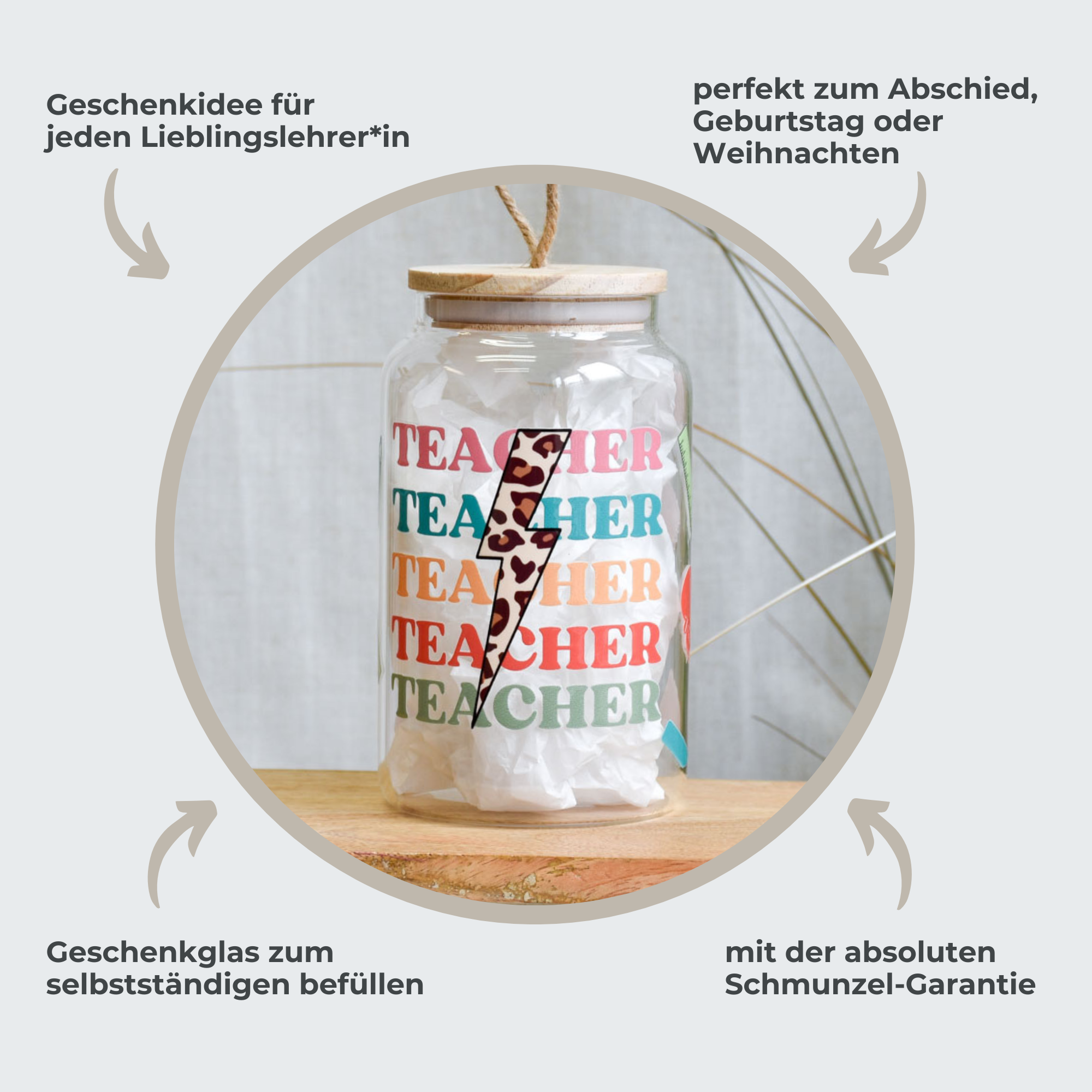 Vorratsglas Lehrer oder Lehrerin | Teacher Blitz Leopard