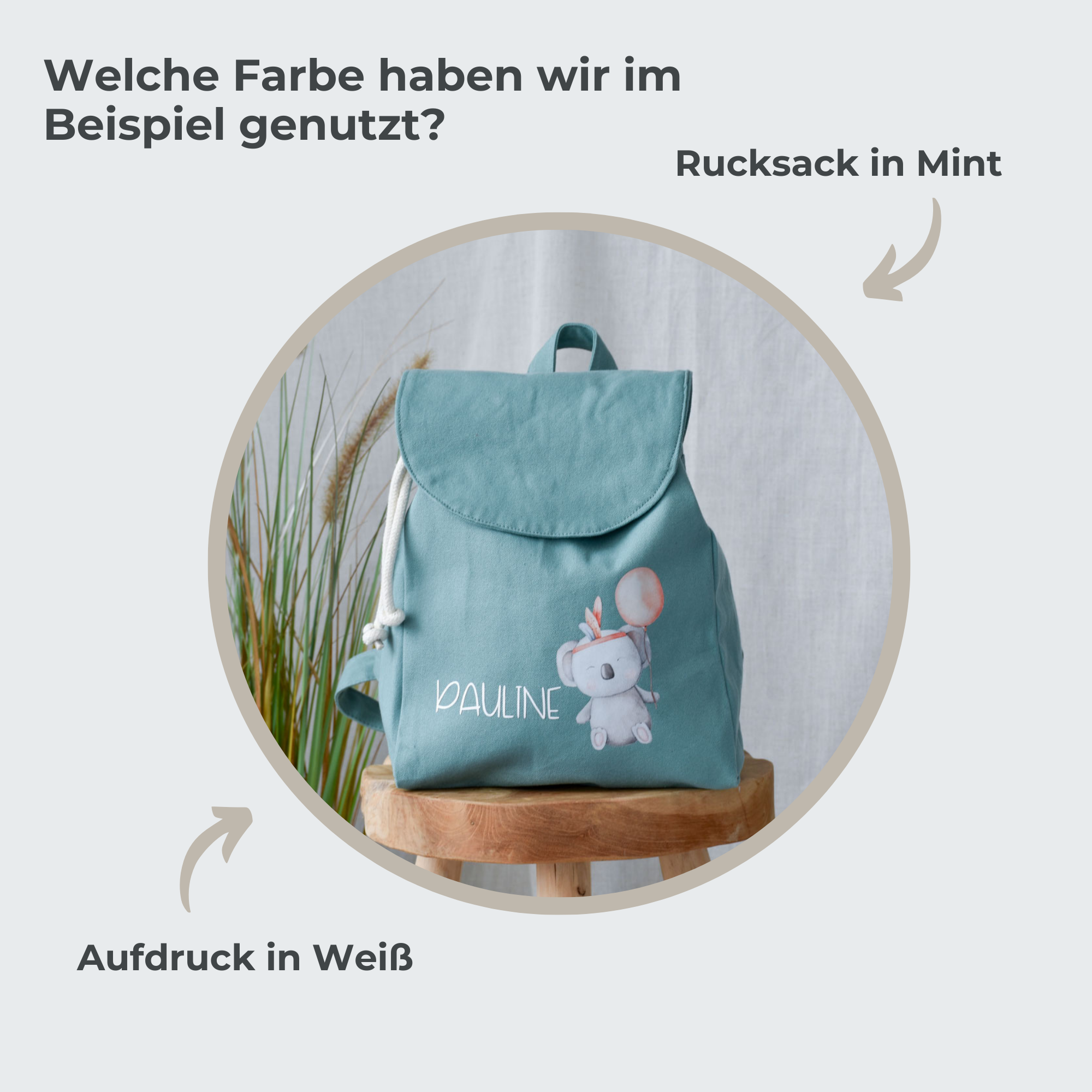 personalisierter Kinderrucksack | Tasche Kindergarten BOHO Koala