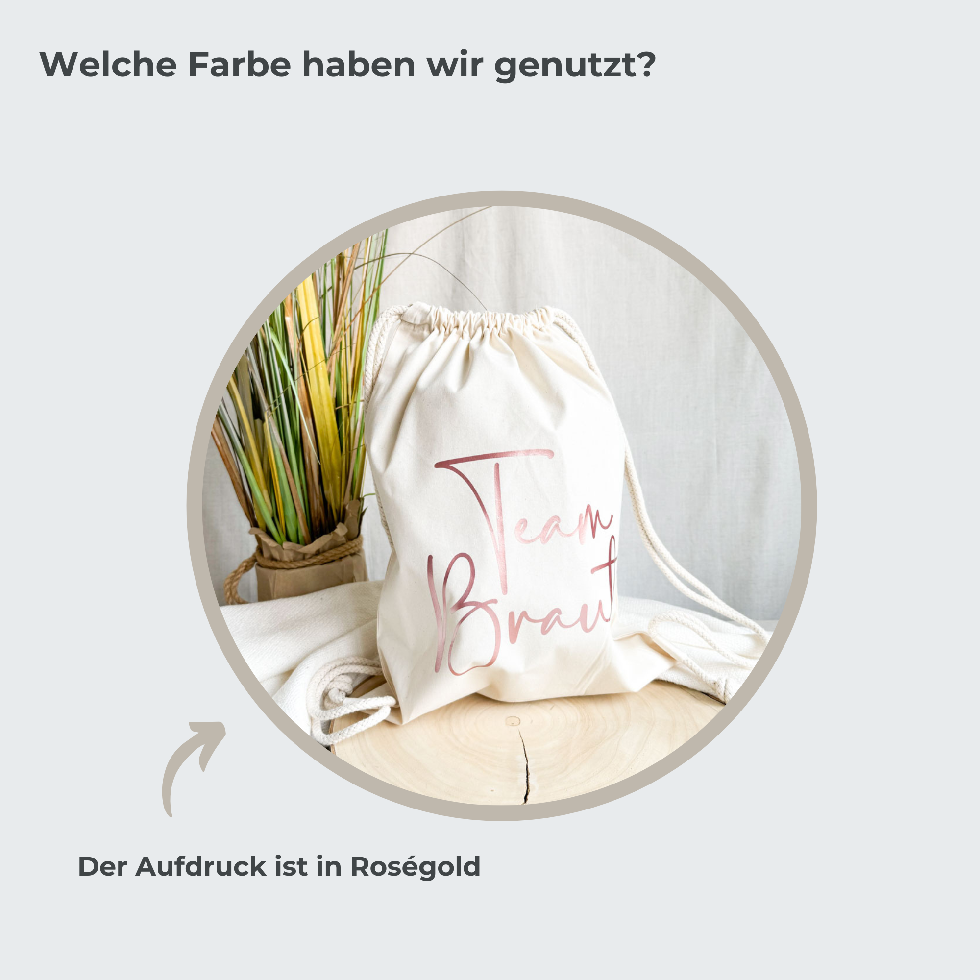 Personalisierte Turnbeutel zum JGA | Braut & Team Braut