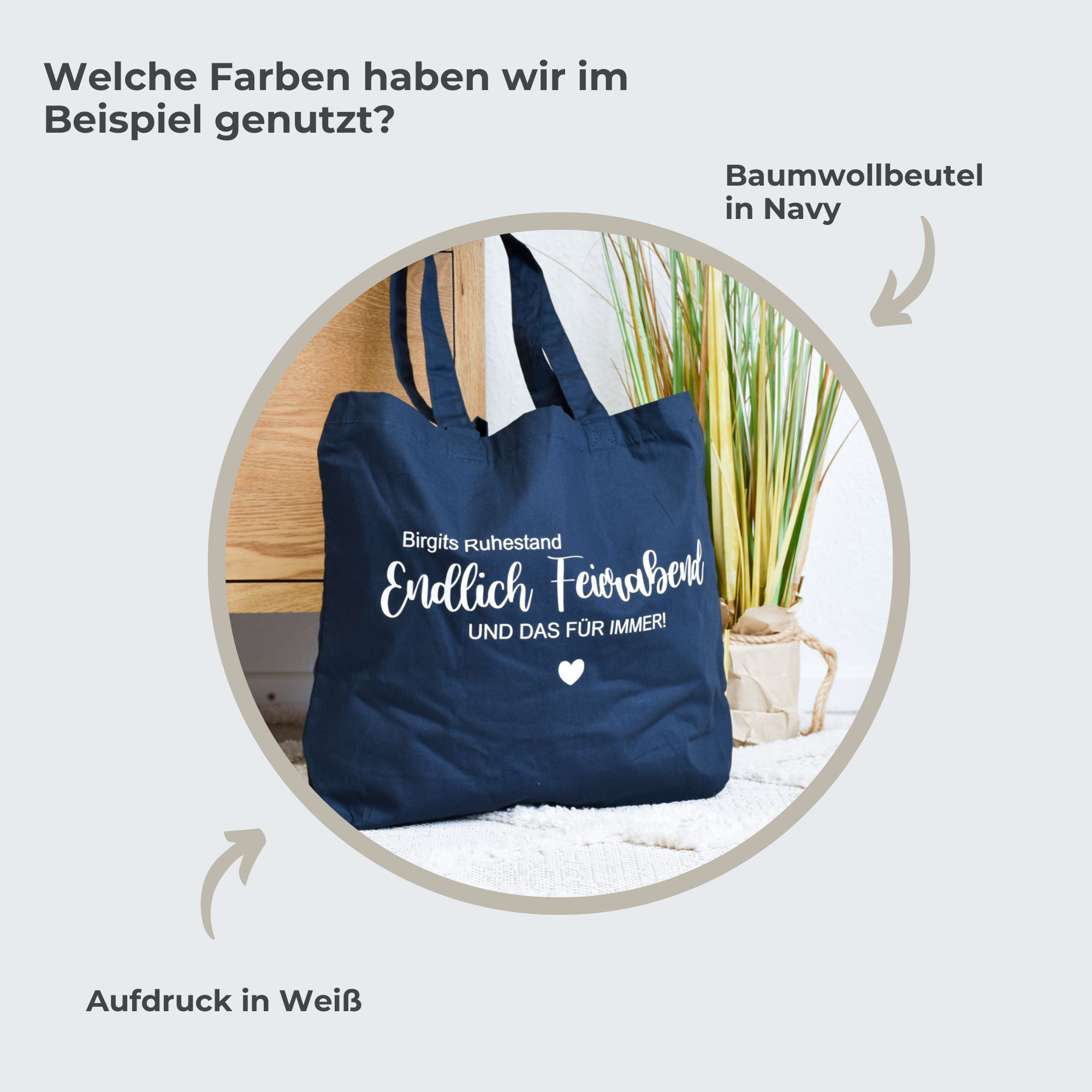 personalisiertes Geschenk zur Rente | Baumwollbeutel als Abschiedsgeschenk