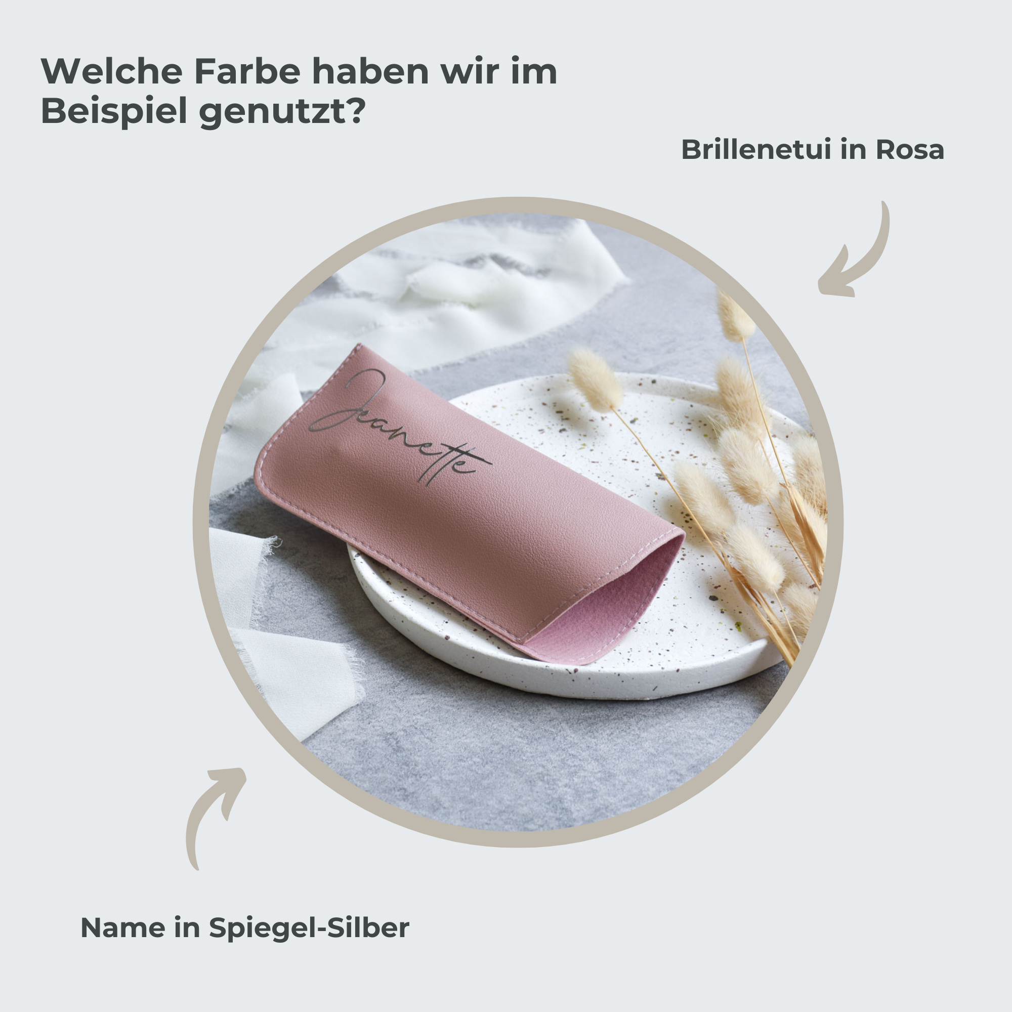 Brillenetui mit deinem Namen | personalisierte Brillentasche | Jeanette