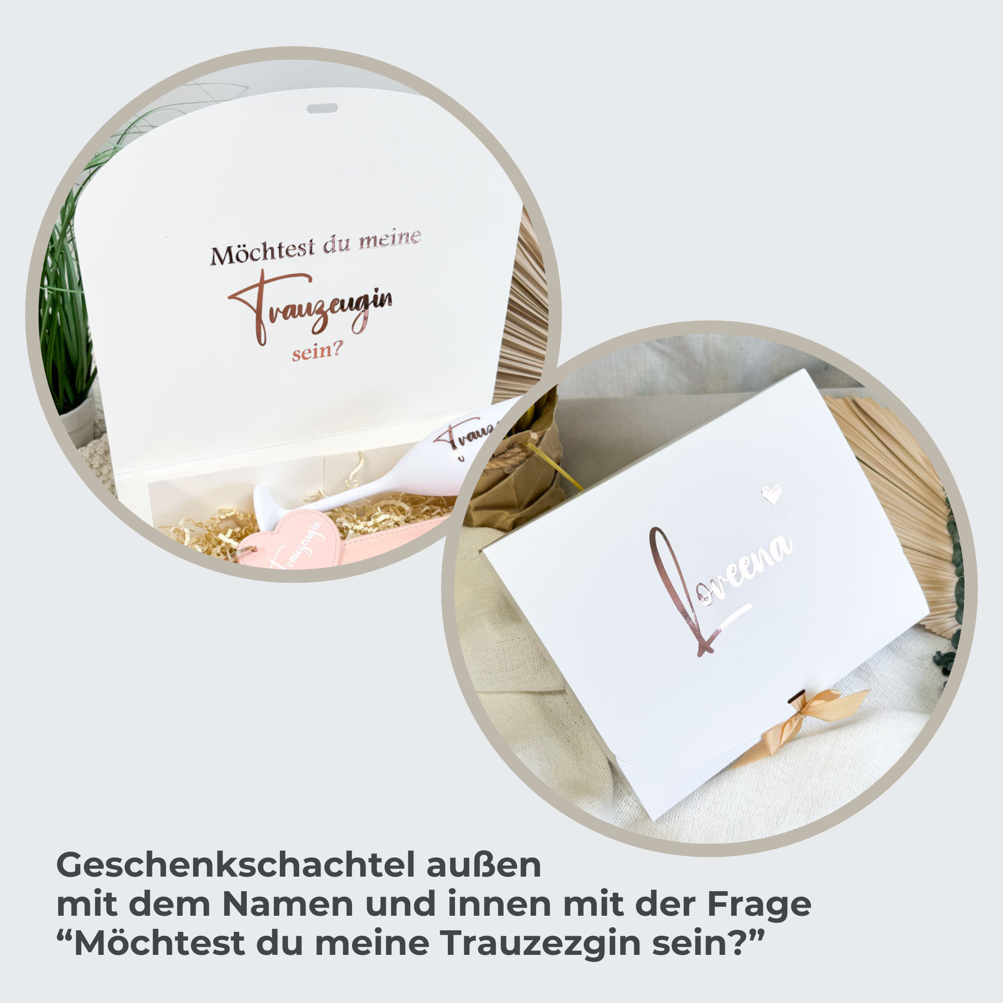 Geschenkschachtel „Möchtest du meine Trauzeugin sein? | Clutch