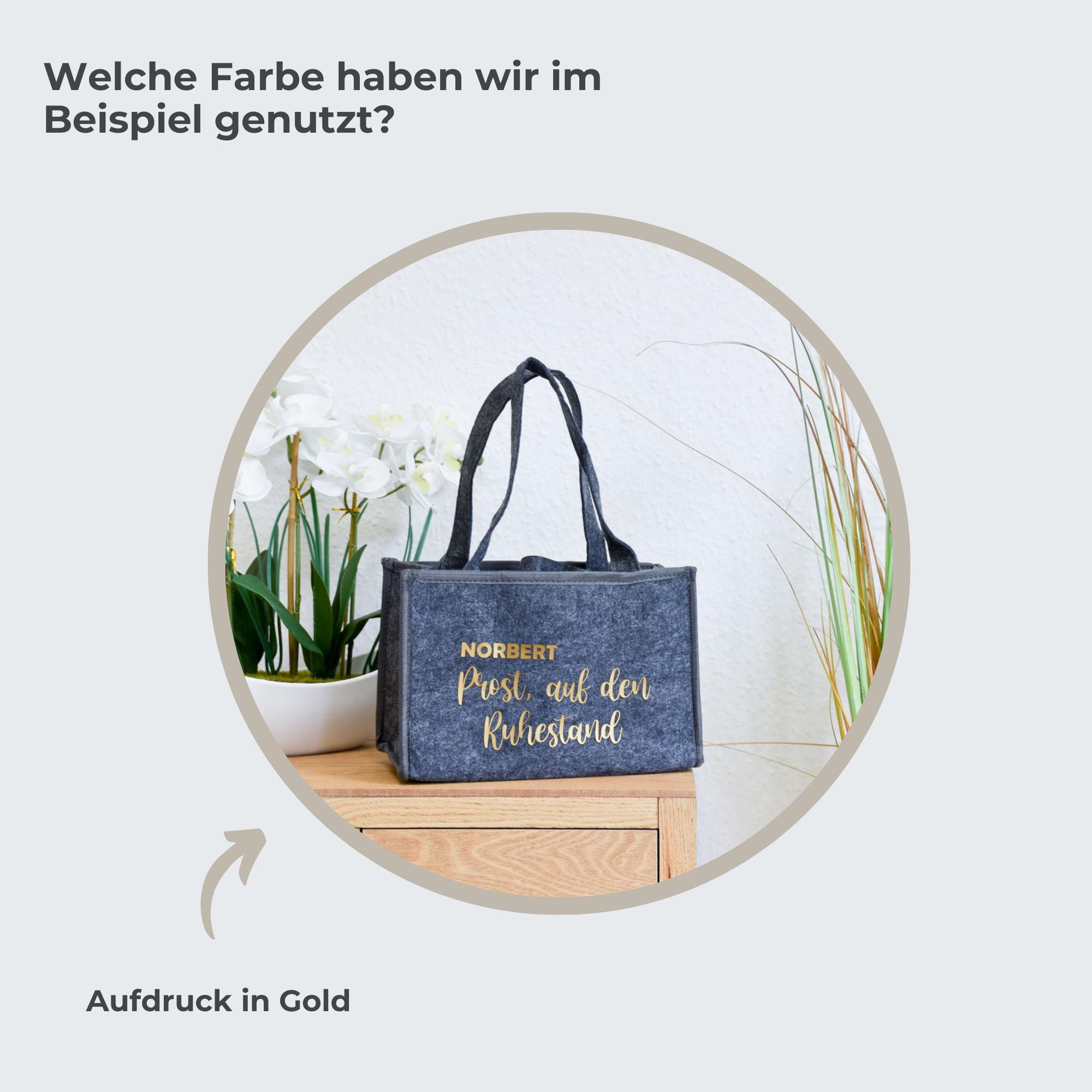 personalisiertes Geschenk zur Rente | Biertasche aus Filz