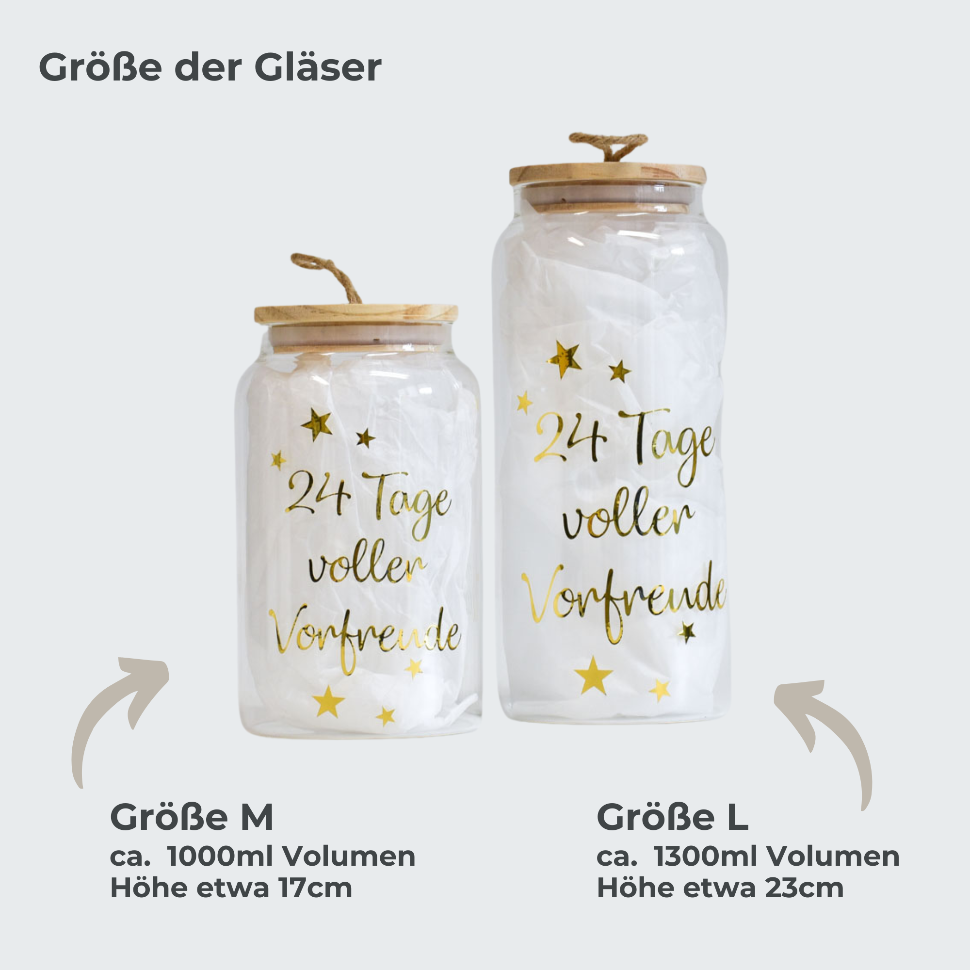 personalisierter Adventskalender im Glas | 24 Tage voller Vorfreude