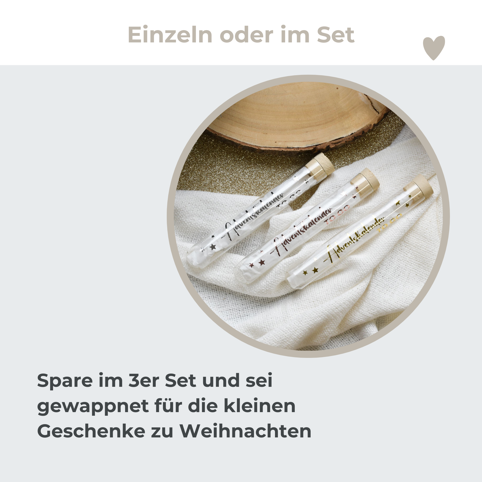 Adventskalender to Go - im Reagenzglas | 20cm
