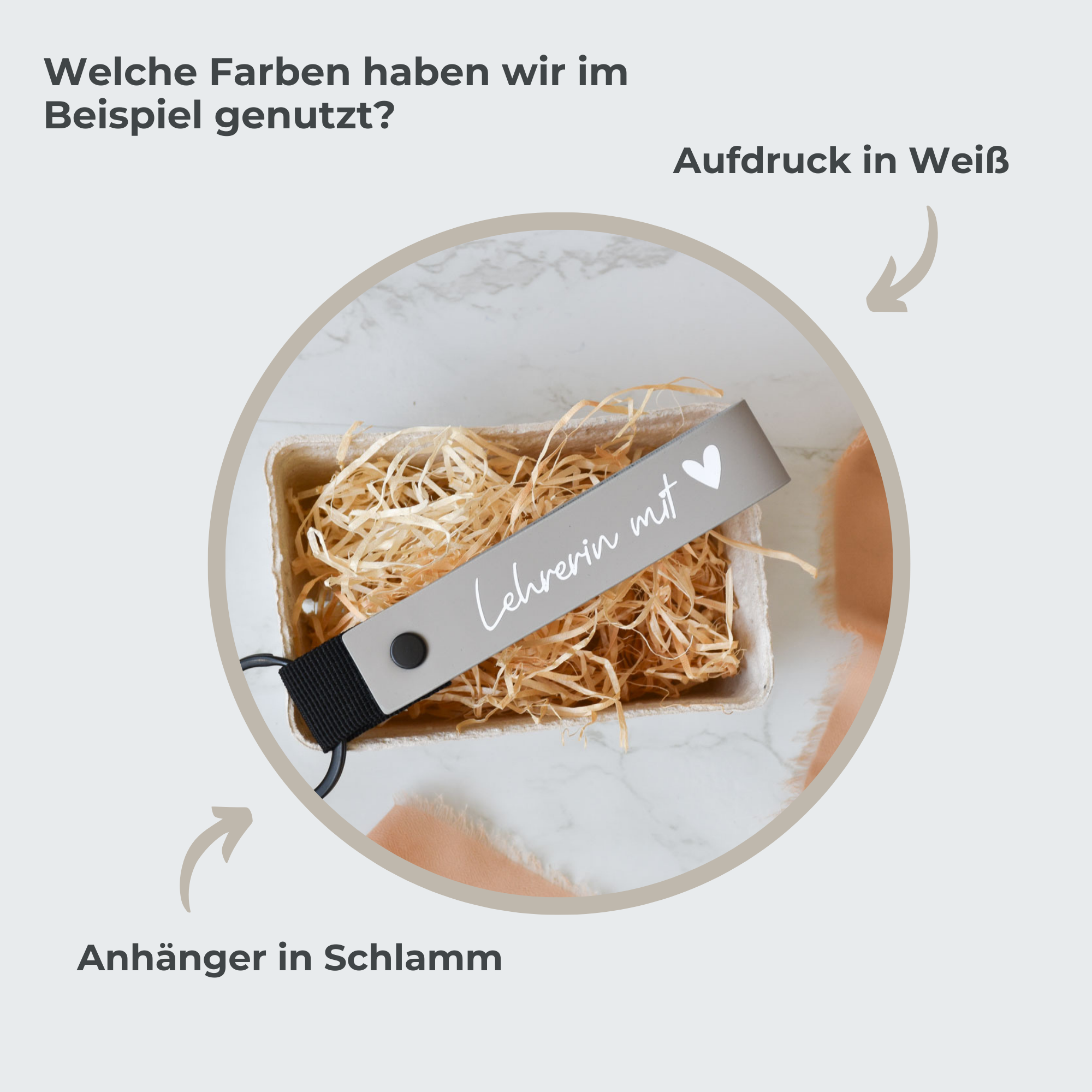Geschenk für die Lehrerin mit Herz | recycelter Schlüsselanhänger