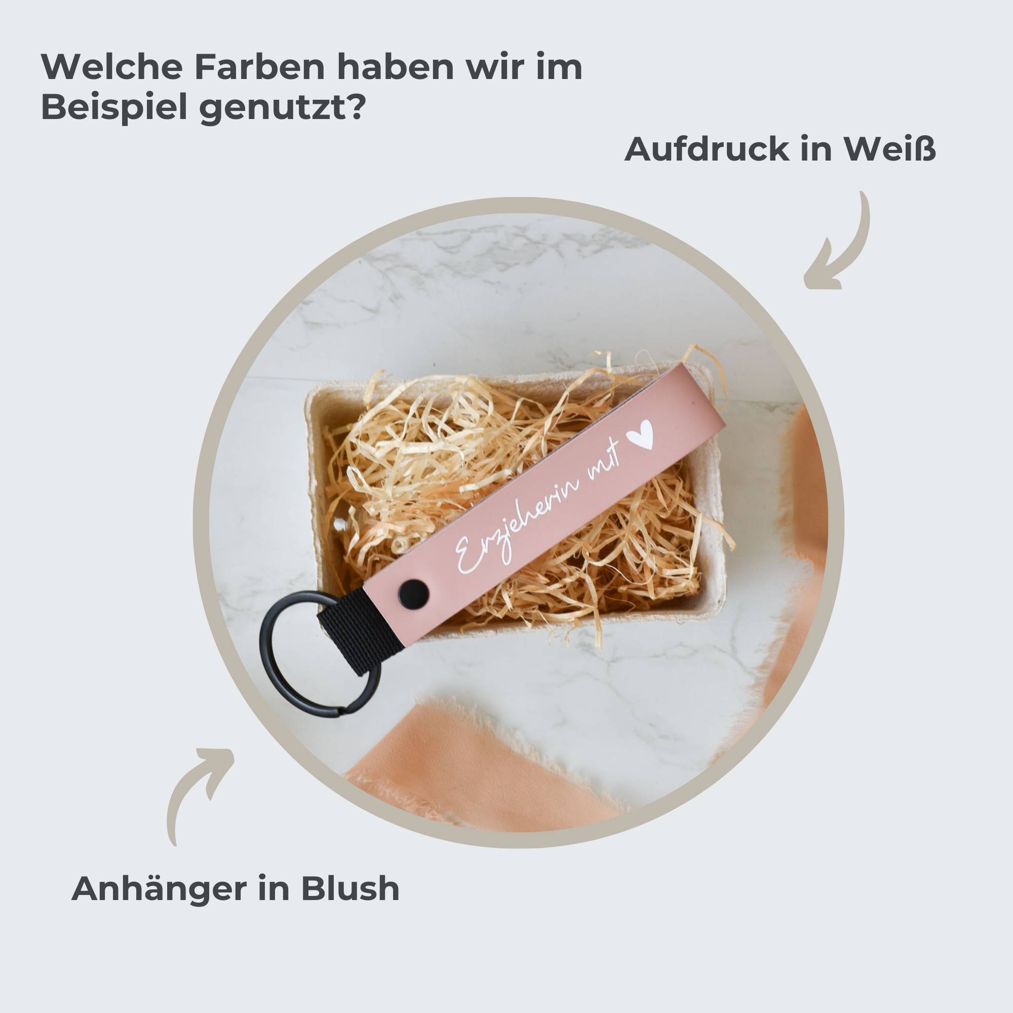 Schlüsselanhänger "Erzieherin mit Herz" | recycelter Schlüsselanhänger