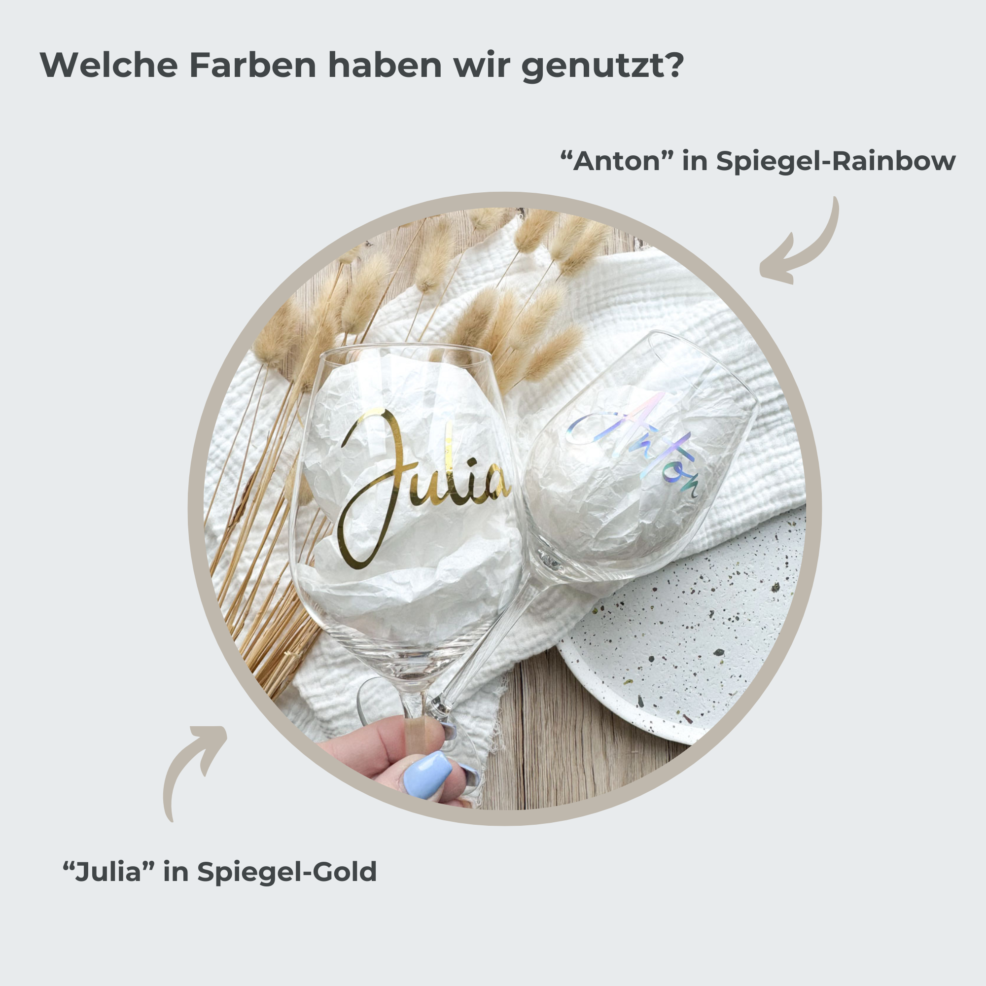 personalisierte Aufkleber für Gläser | Bulgatti