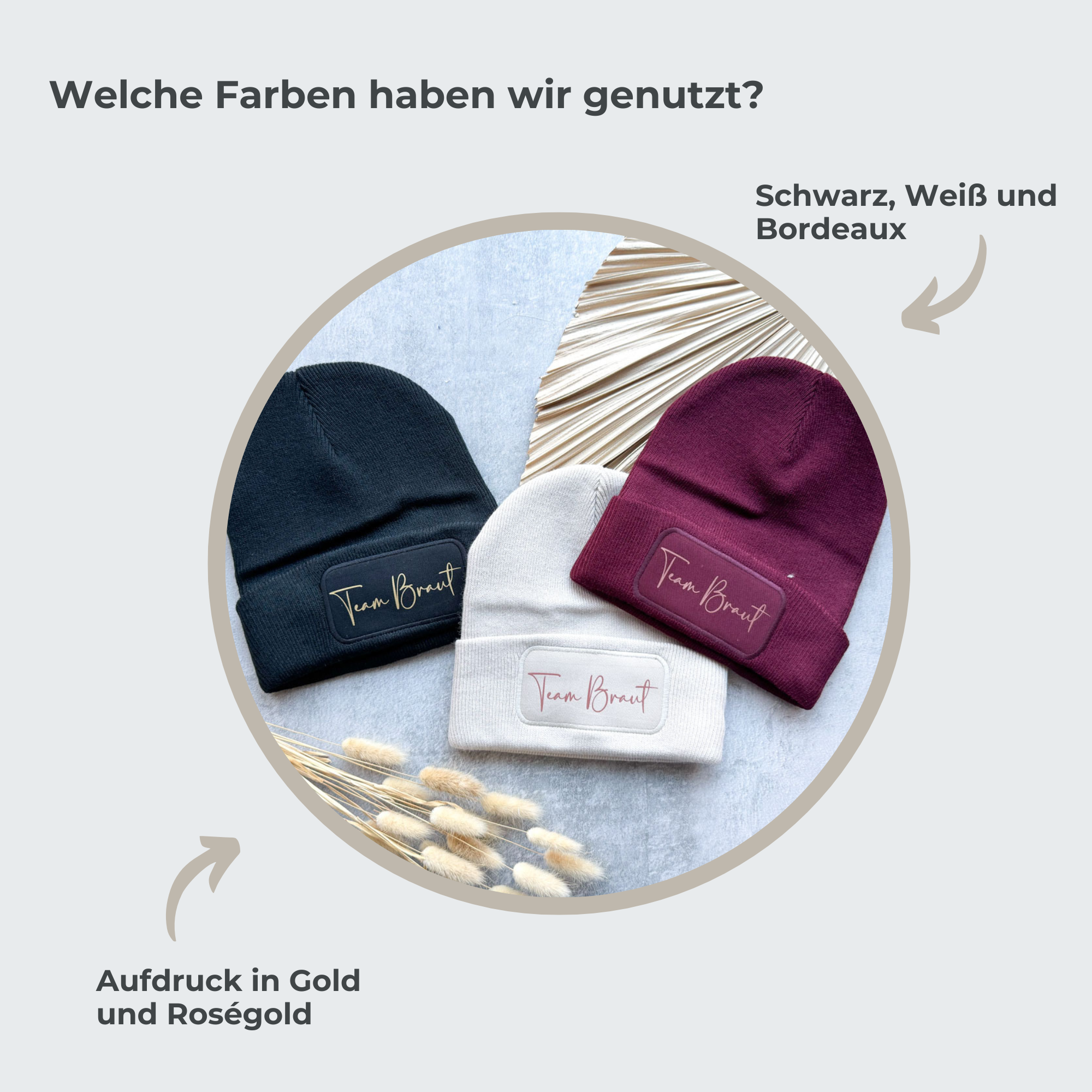 personalisierte Mütze zum JGA | Braut