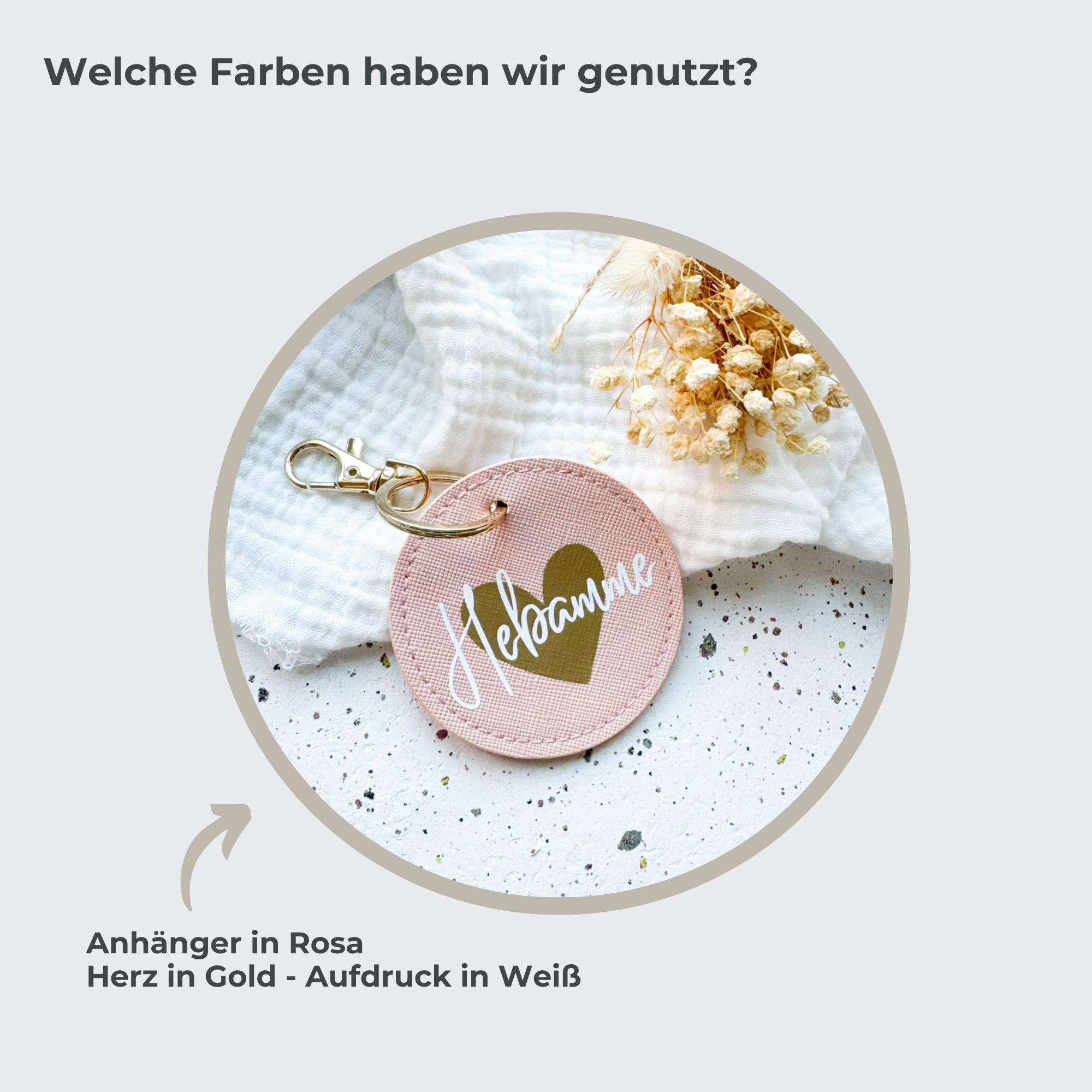 AUSVERKAUF // Schlüsselanhänger "Hebamme mit Herz"