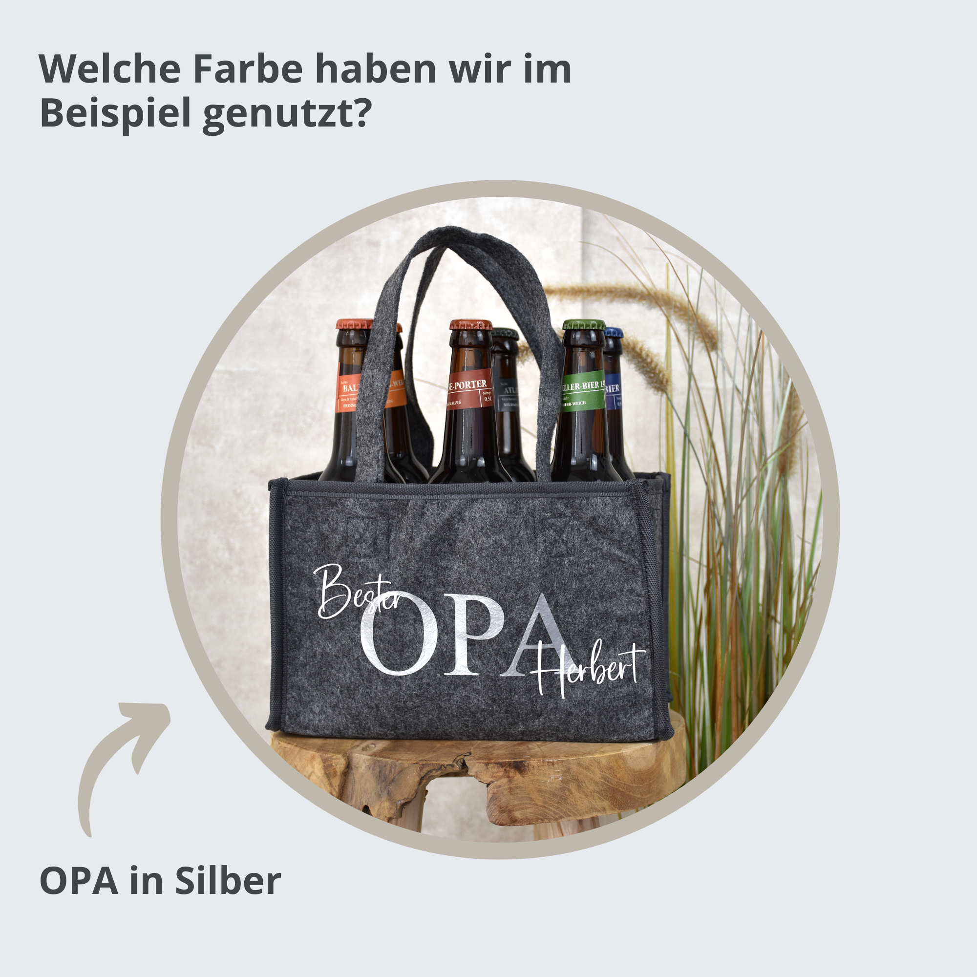 Männerhandtasche | personalisiert für den Besten OPA mit Namen