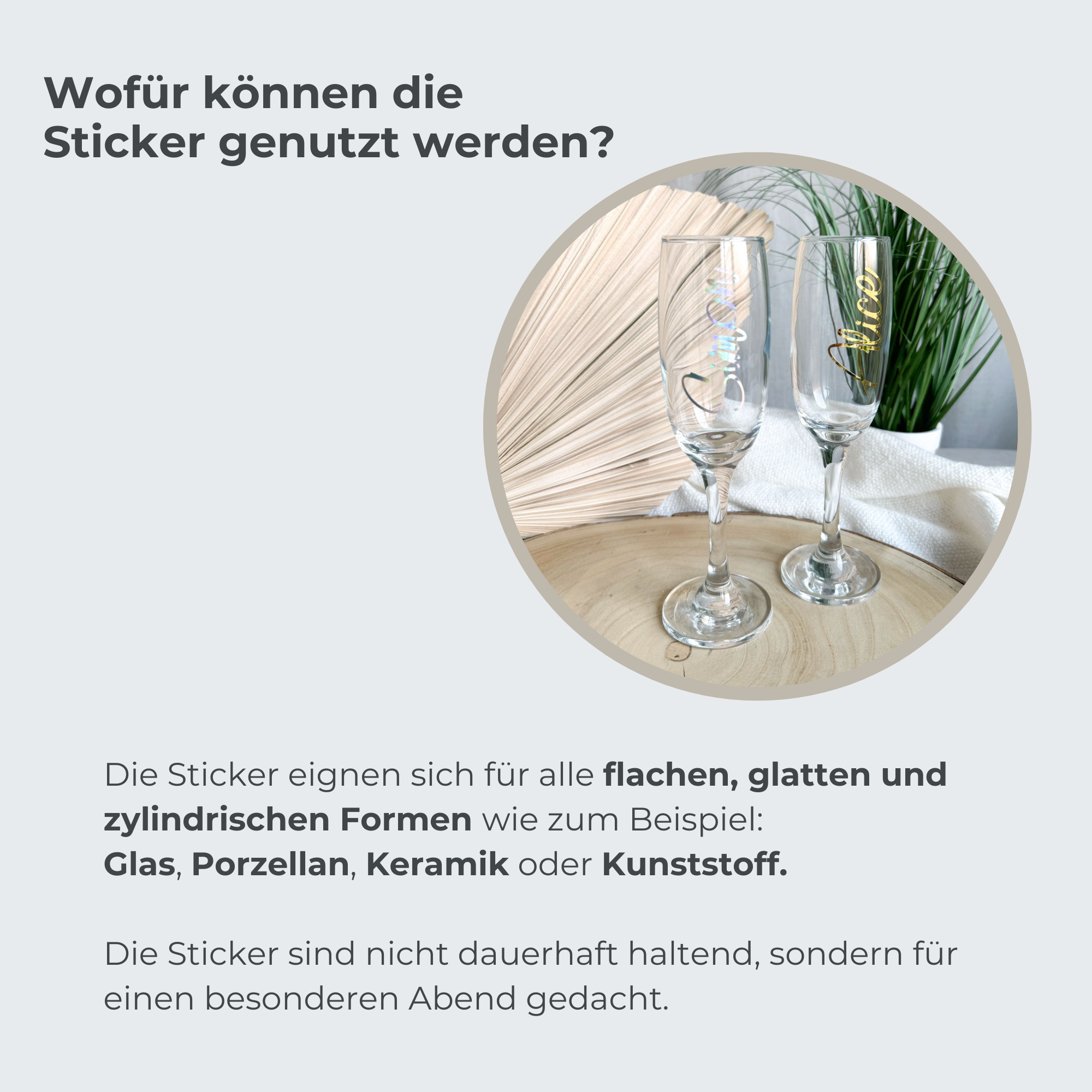 personalisierte Aufkleber für Gläser | Billy