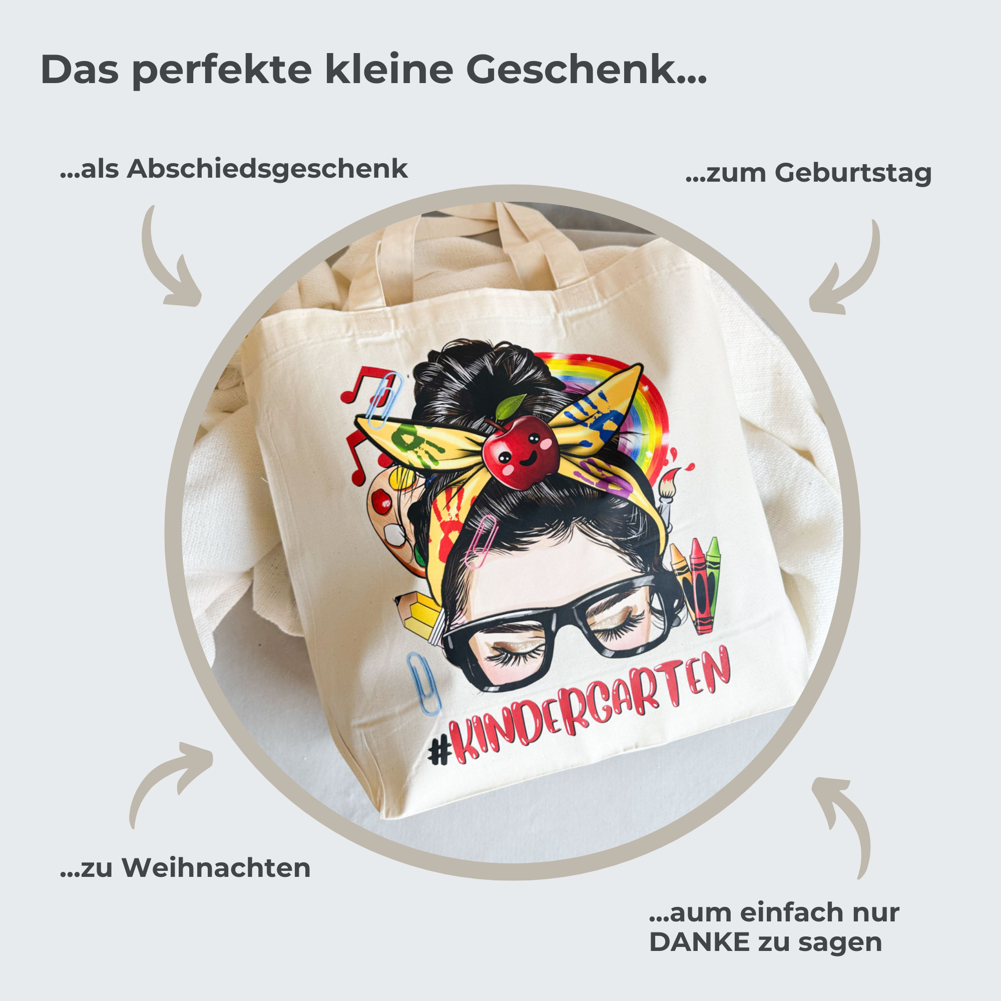 Geschenk Beutel #Kindergarten | Erzieherin mit Herz