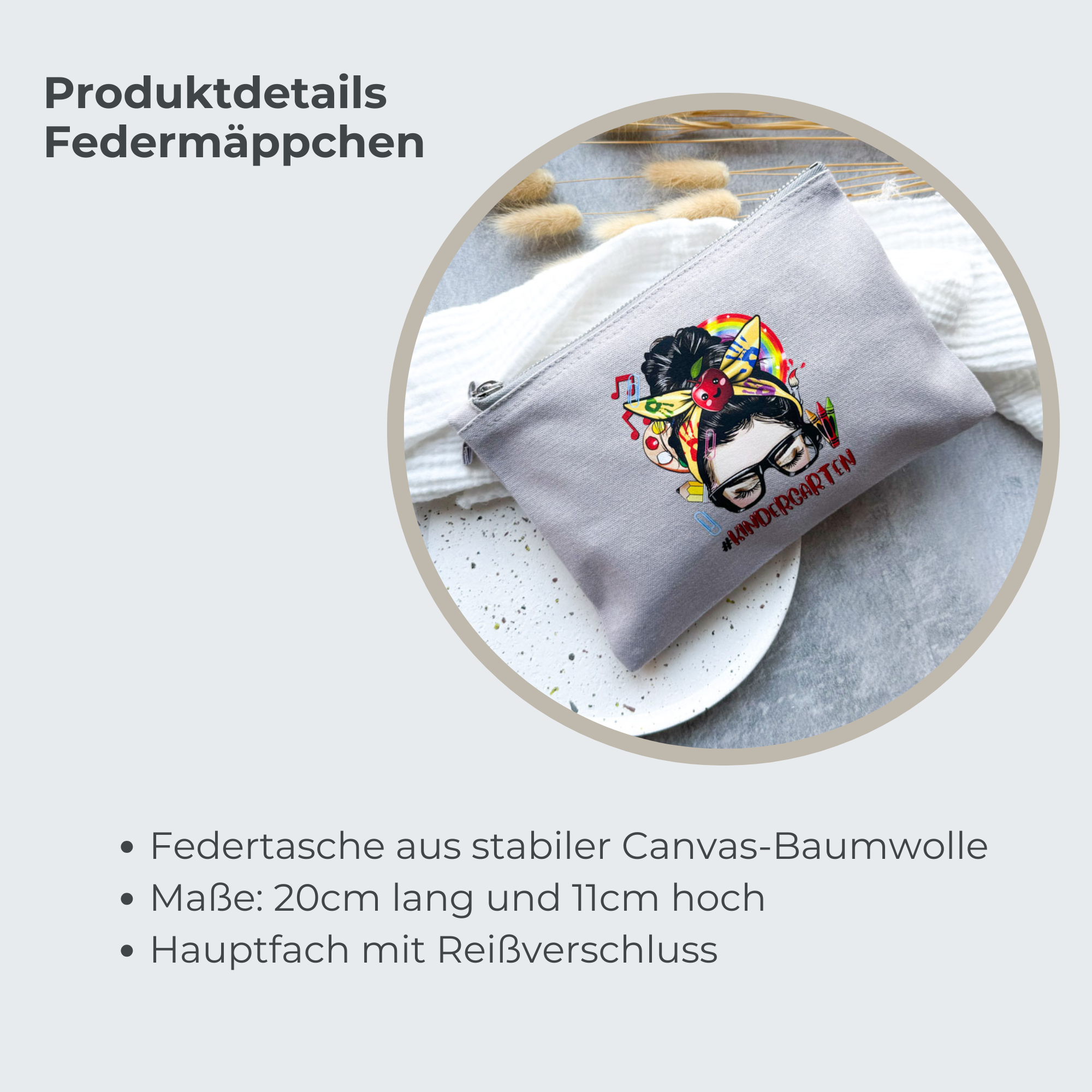 Geschenkidee zum Abschied "Erzieherin mit Herz" | kleines Federmäppchen