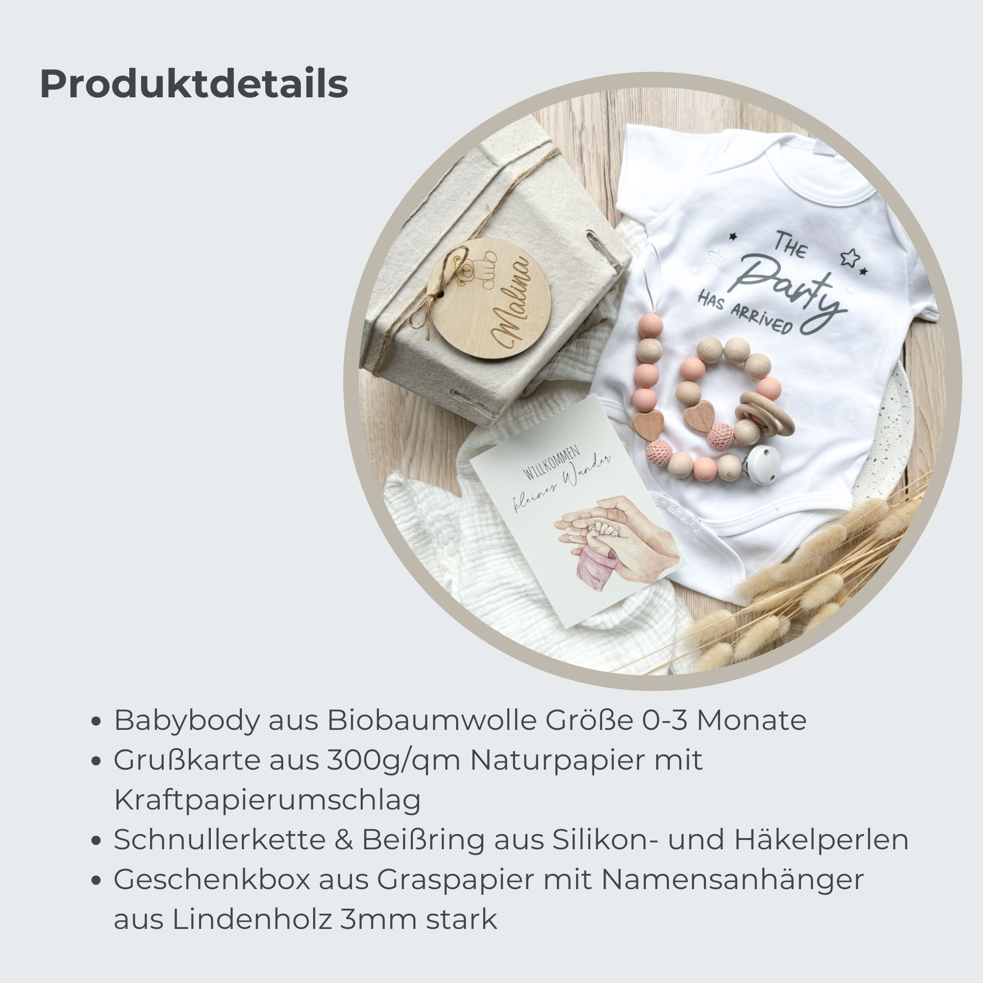 Geschenkset - "The Party has arrived" Apricot