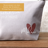 personalisierte Tasche aus Canvas-Baumwolle | Erzieherin mit Herz und Namen | Glitzer - KleinKinderKram 