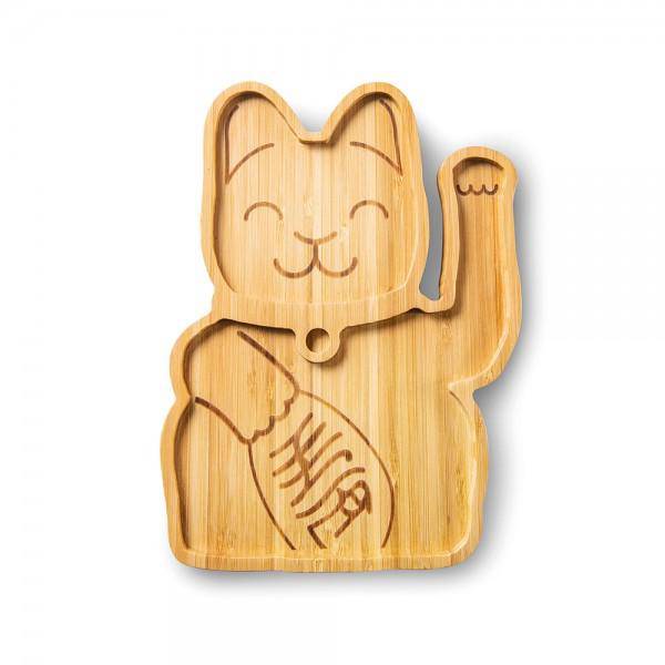 Bambusteller "Lucky Cat" - KleinKinderKram Baby Online Shop