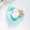Schnuffeltuch aus Waffelpiqué und Wellnessfleece in Türkis - KleinKinderKram Baby Online Shop