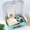 Geschenkset Koffer groß- Waschbär in Mint - KleinKinderKram Baby Online Shop