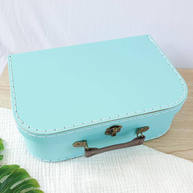 Geschenkset Koffer groß- Waschbär in Mint - KleinKinderKram Baby Online Shop
