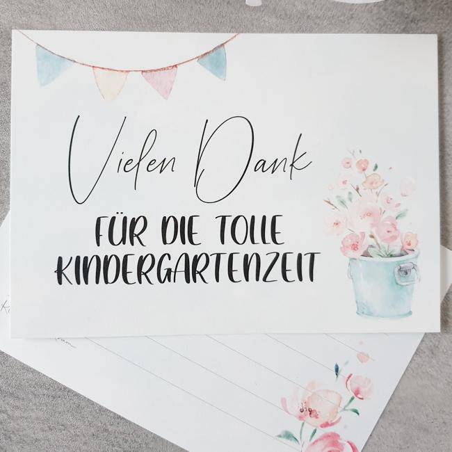 Karten Abschied aus dem Kindergarten | Blumen - KleinKinderKram Baby Online Shop