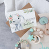 Geschenkset - Elefanten Greifling in Mint und Grau - KleinKinderKram Baby Online Shop