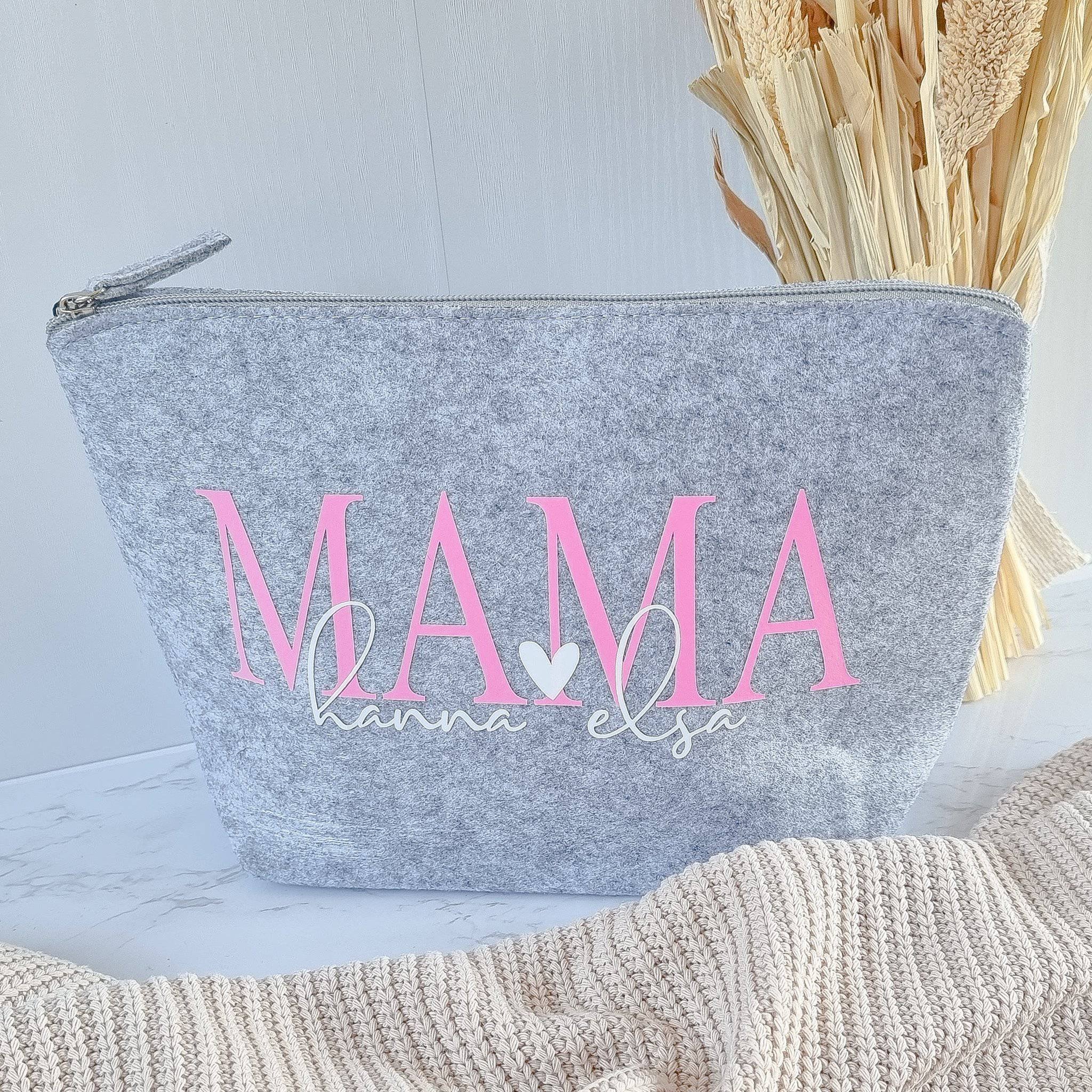 personalisierte Tasche aus Filz | Mama mit den Namen der Kinder - KleinKinderKram Baby Online Shop