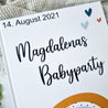 Babyparty - Gästebuch Regenbogen mit Namen - KleinKinderKram Baby Online Shop
