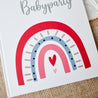 Babyparty - Gästebuch Regenbogen Rosa mit Namen - KleinKinderKram Baby Online Shop