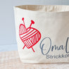 Strickkorb mit Namen Herz | Aufbewahrung für Wolle - KleinKinderKram Baby Online Shop