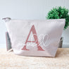 personalisierte Tasche aus Canvas-Baumwolle| Buchstabe und Namen | Kosmetiktasche mit Initialien | Glitzer - KleinKinderKram Baby Online Shop
