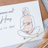Dankeskarte "Hebamme mit Herz" | Babybauch - KleinKinderKram 