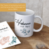Geschenkset für die "Hebamme mit Herz" | Keramik Tasse und Karte | Eukalyptus - KleinKinderKram 