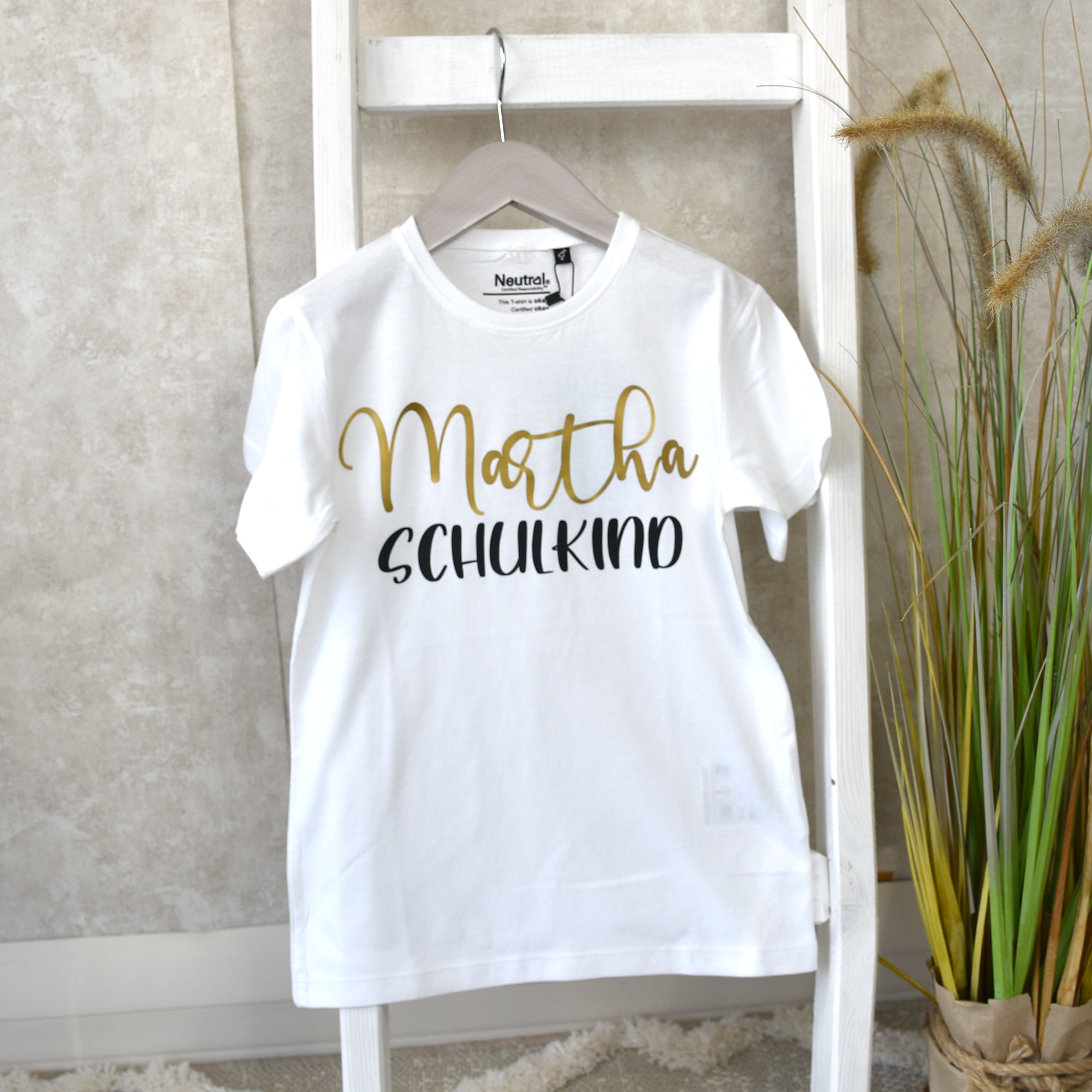 Kinder Shirt aus Bio Baumwolle | Schulkind mit Namen "Martha" - BeBonnie