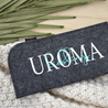 Brillenetui "lieblings Uroma" mit Namen der Enkelkinder | personalisierte Brillentasche aus Filz - BeBonnie