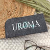 Brillenetui "lieblings Uroma" mit Namen der Enkelkinder | personalisierte Brillentasche aus Filz - BeBonnie