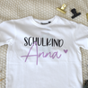 Kinder Shirt aus Bio Baumwolle | Schulkind mit Namen "Anna" - BeBonnie