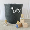 Spielzeugkorb | Korb aus Filz "Namen mit Herz" - KleinKinderKram Baby Online Shop