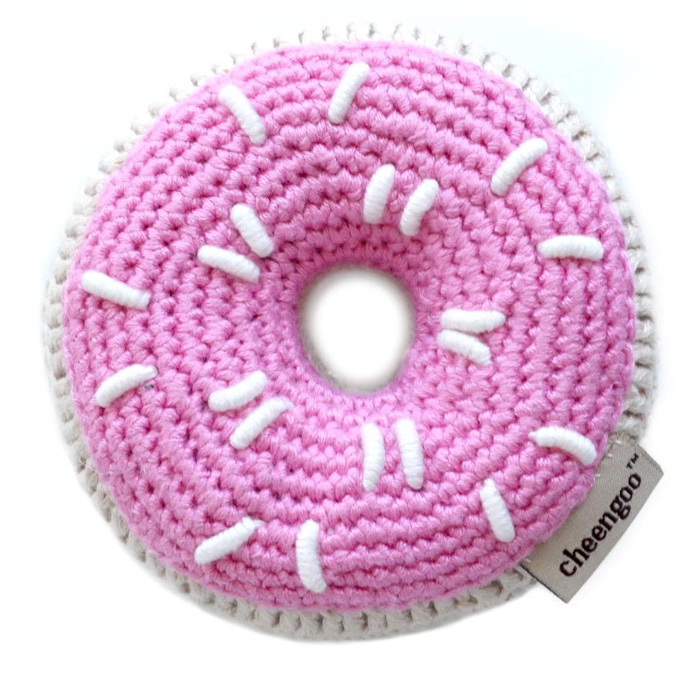 Häkel-Rassel "Donut in Pink" - KleinKinderKram Baby Online Shop
